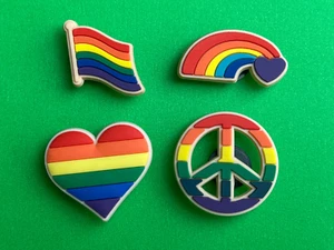 PRIDE Shoe Charms For Crocs Bracelet Shoes Wristband Rainbow - Picture 1 of 4