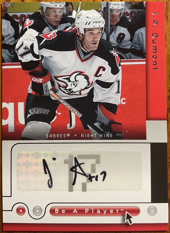 2005-06 Be A Player Signatures J.P. Dumont #JP Buffalo Sabres - Image 1 of 2