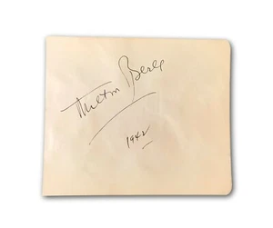 Milton Berle / Johnny Weissmuller / Edgar Kennedy Signed Album Page Cut JSA Auto - Picture 1 of 5