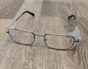 Hilco Clear Silver Safety Glasses With Side Shields EUC SG302 Pewter - Picture 1 of 9