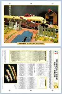 The Hornby 'O' Gauge Bugatti Railcar - Toy Railways - Legendary Trains Maxi Card - Picture 1 of 1