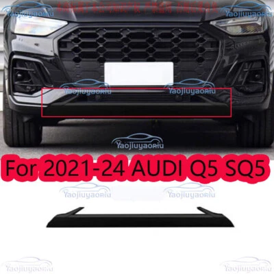 For 2021-24 AUDI Q5 SQ5 Sportback ABS Black Front Bumper Lip Molding Cover Trim - Image 1 of 4
