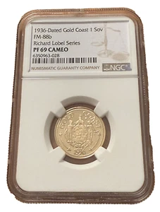 Gold Coast 1936 Gold 1 Sovereign NGC PF69 Cameo Richard Lobel Series Fantasy - Picture 1 of 2