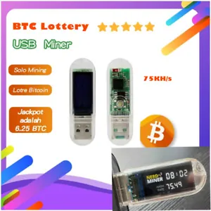 Nerd Miner V3 Solo Bitcoin BTC Miner 75KH/s Tool - Win 6.25 BTC USB Dongle  - Picture 1 of 9