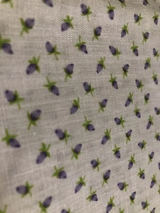 Lavender Floral Buds 45” Wide Cotton Fabric By Cut Pc Remnant - Picture 1 of 5