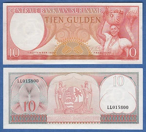 Suriname 10 Gulden 1963 P 121 UNC - Picture 1 of 1