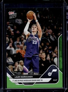 2025-26 Topps Now NBA #33 Lauri Markkanen Green Foil #d 13/99 - Picture 1 of 2