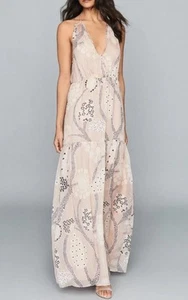 Reiss Soft Pink Paisley Print Freddie Dress Size 12 - Picture 1 of 7