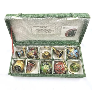 Cloisonné Enamel Christmas Tree Ornaments - Picture 1 of 11