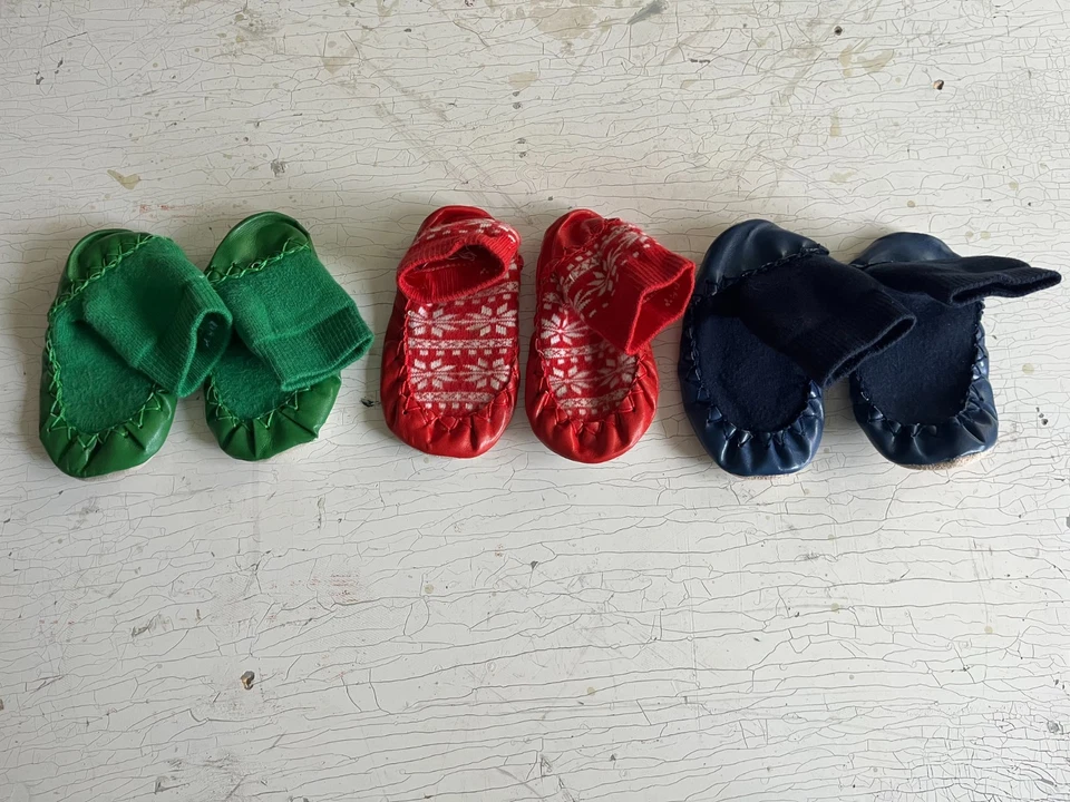 Lote de mocasines unisex para niños pequeños HANNA DIFFERENTSON talla 7-9 Foto 1 de 3