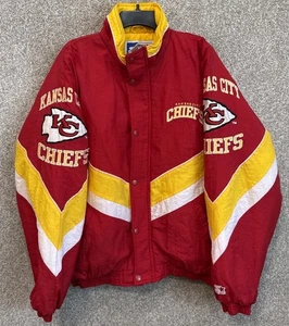 Chaqueta Abrigo Puffer Vintage Starter NFL Pro Line Para Hombres Grande Kansas City Chiefs - Imagen 1 de 14
