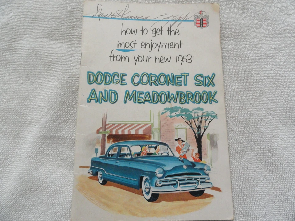 Dodge Coronet Six & Meadowbrook 1953 manual del propietario Foto 1 de 1
