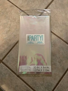 IRIDESCENT FOIL TABLECOVER RECTANGLE TABLEWARE PARTY SUPPLIES - Picture 1 of 2