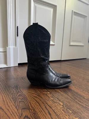 Botas vaqueras vintage de cuero Larry Mahan talla 7 B Foto 1 de 4