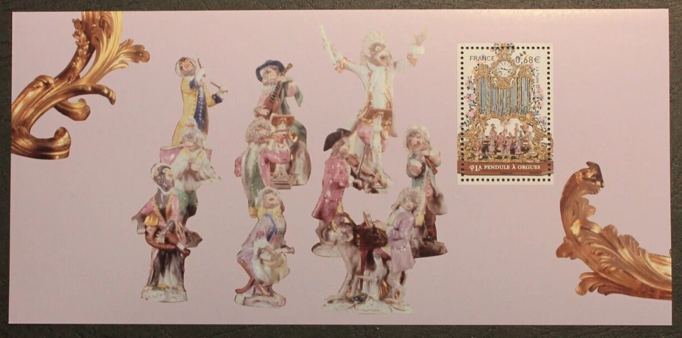 Feuillet du Bloc Souvenir philatélique n°121 - Boîte à Musique - Pendule - 2015 - Photo 1/1