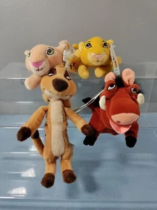 DER KÖNIG DER LÖWEN SIMBA, NALA, TIMON & PUMBAA MINI SITZSACK PLÜSCH DISNEY NEU MIT ETIKETT - Bild 1 von 12