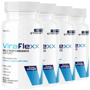 ViraFlexx Capsules, Vira Flexx Men Dietary Supplement Pills - 4 Pack - Picture 1 of 3