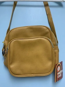 Vintage Shoulder Bag Peter's Travel Custom Craft Tawain Made Retro Mustard - Picture 1 of 12
