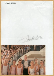 Claude Bessy - Danseuse étoile & chorégraphe - Page signée + Photo - Foto 1 di 1