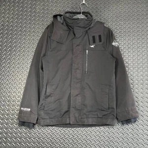 Hollister California Black Faded All Weather Full Zipper Jacket Men's Size XS - Bild 1 von 7