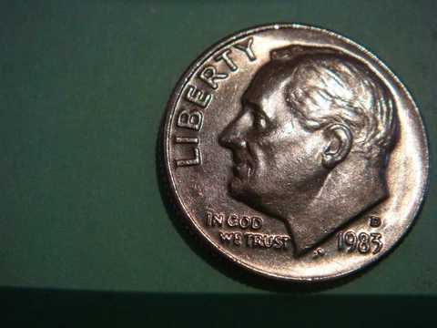 1983 D Roosevelt Dime - gorgeous perfect dime Cover