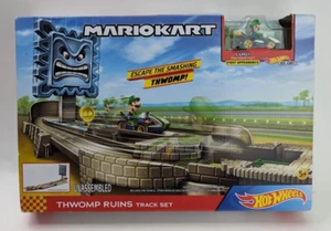 Mattel Hot Wheels Mario Kart Luigi Thwomp Ruins Track New 1st Appearance DieCast - Picture 1 of 10