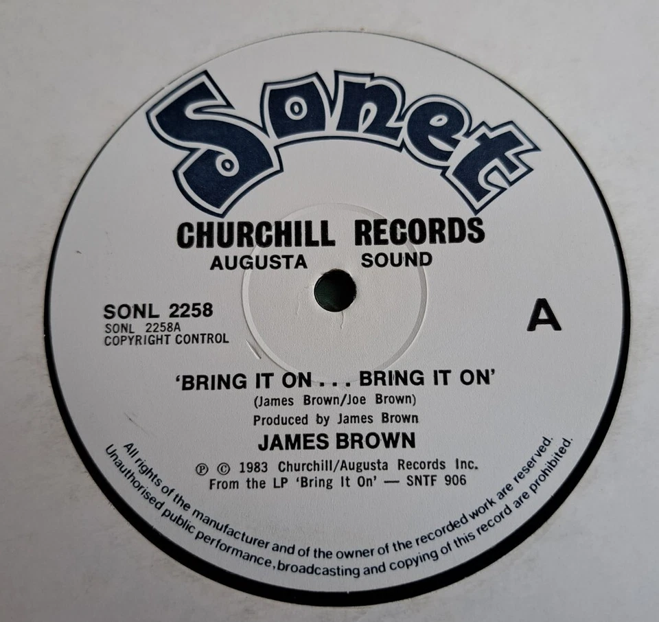 JAMES BROWN - BRING IT ON...BRING IT ON 12" SONL 2258 SONET 1983 VG+! - Изображение 1 из 1