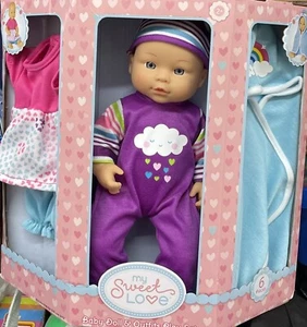 MY SWEET LOVE BABYDOLL & OUTFITS PLAYSET 12.5” - Picture 1 of 2