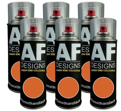 ALEX FLITTNER DESIGNS RAL 2010 SIGNALORANGE 6x Kunstharz Lackspray Buntlack Spraydose glänzend matt