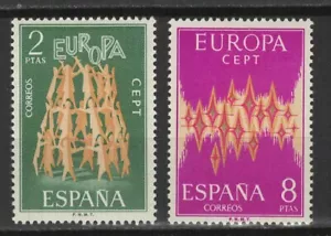 Espagne 1972 EUROPA série de 2 timbres non oblitérés MH /TR9999m - Picture 1 of 1