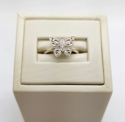 Pandora "Love Takes Flight" Butterfly CZ Ring #190901CZ Ring Size 5-5.25" - Image 1 of 4