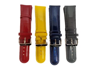 Invicta Men's 24mm 4pc Quick Change Strap Set Gray Blue Burgundy Yellow - Picture 1 of 2
