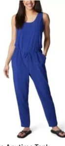 Nwt Columbia Women's Anytime Tank Jumpsuit, Blue Size Large - Picture 1 of 4