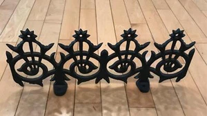 De colección Arquitectónico Salvamento Hierro Forjado Negro Valla Topper Metal - Imagen 1 de 5