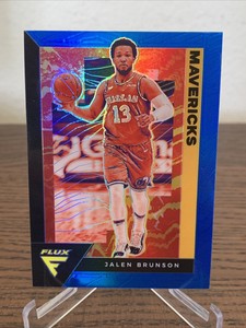 Jalen Brunson 2020-21 Panini Flux NBA Blue Refractor #39 Prizm Mavericks NBA