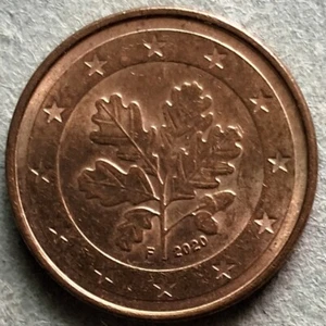 European Union Germany 2020 1 Euro Cent coin - Picture 1 of 2