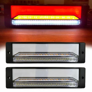 12" Rectangle LED Submersible Red Trailer Truck Boat Stop Turn Tail Lights Kits - Picture 1 of 11