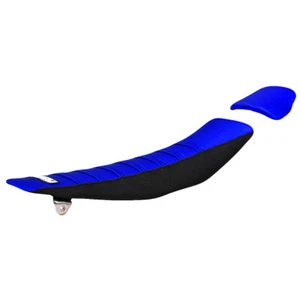 FUNDA DE ASIENTO YAMAHA WR 450F 2019-2022 Por Enjoy MFG BLACK BLUE BLUE RIBS #158 - Imagen 1 de 5