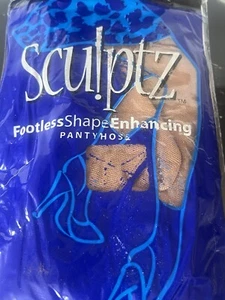 Sculptz Body Shaping Footless Hose Q/1X Nude 2 Pairs - Picture 1 of 13