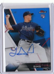 2018 Topps Finest Blue Refractor Auto #LSI Lucas Sims - Atlanta Braves /150 - Bild 1 von 1