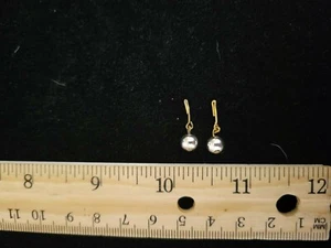 For your Doll! Vintage GOLD BALL Drop Earrings   #380 - Picture 1 of 1