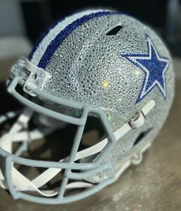 DALLAS COWBOYS Crystal NFL Full Size Speed Football Helmet Amazing Dazzling