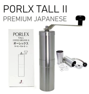 Porlex Japanese Manual Coffee Grinder Tall II Stainless Steel Ceramic Burrs New - Picture 1 of 3