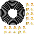 10-Foot Length Stretchy 1/4 Inch ID Fuel Line+20Pcs 2/5" ID Hose Clamps for Kawa