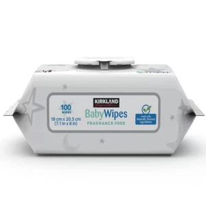 Kirkland 100 Baby Wipes Re-sealable Non-flushable Dated: 11/2026 Hypoallergenic - Picture 1 of 1