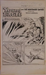 ARTHUR PEDDY original art, YOUNG EAGLE #6, pgs 13-20, 1951,8 pgs, Indian,US Army - Picture 1 of 8