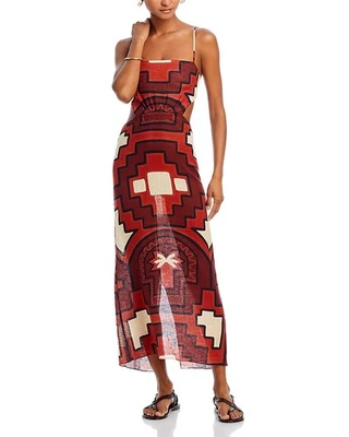 Johanna Ortiz Women's Cut Out Maxi Dress Red size 12 - Image 1 of 4
