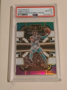 2023 PANINI SELECT 53 LaMELO BALL GREEN/WHITE/PURPLE PSA 10 GEM MINT *POP 6*! - Bild 1 von 2