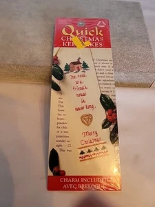 Vtg Christmas Friends Bookmark Charm Quick 18 Ct Cross Stitch Kit Leisure Arts - Picture 1 of 11