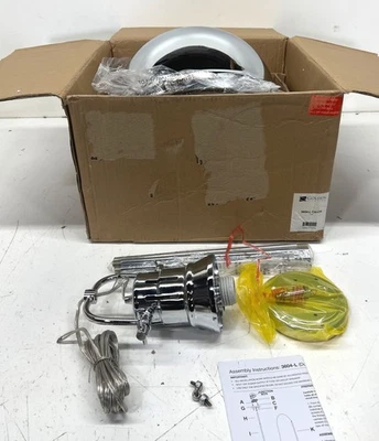 Golden Lighting Duncan 1 luz 14 pulgadas Colgante Cromo con Tono Cromado *LEER Foto 1 de 2